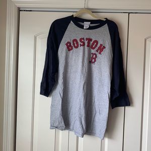 Men’s Boston Redsox Baseball T- XL -Quarter Sleeve